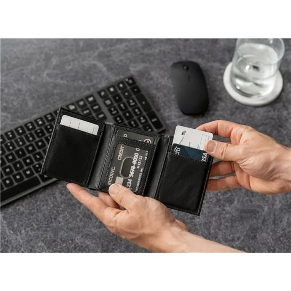 Laser Engraved Trifold Laser Engraved Tri-Fold Wallet - Men's Accessory